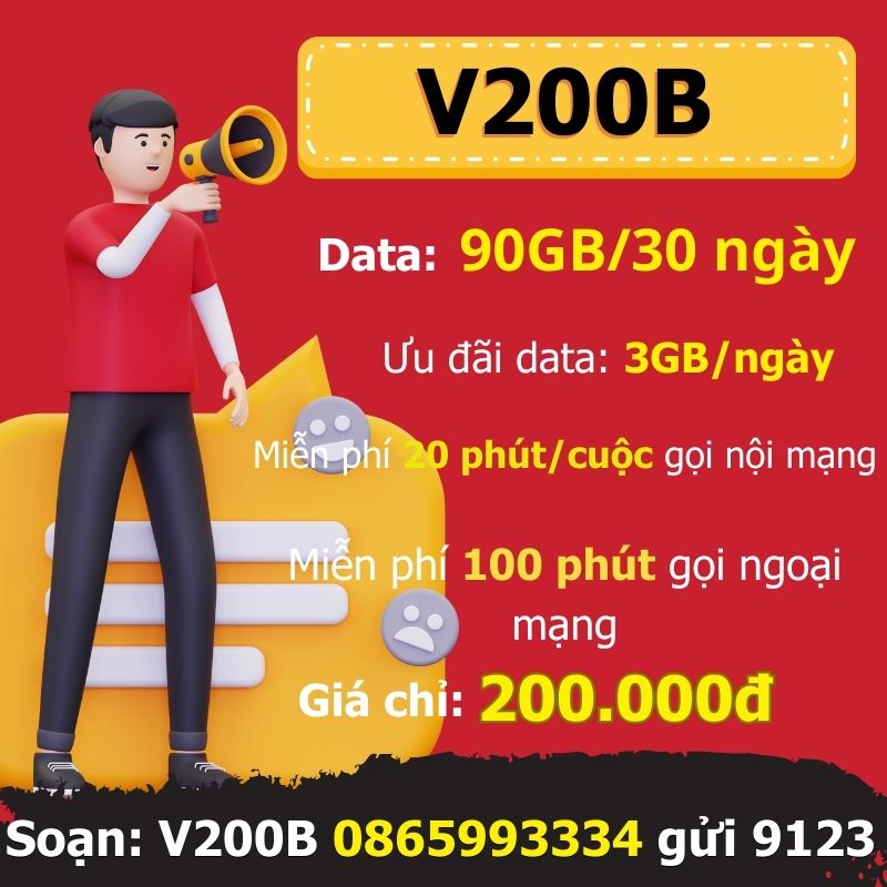 Gói V200B Viettel thỏa sức truy cập Internet với 8GB mỗi ngày